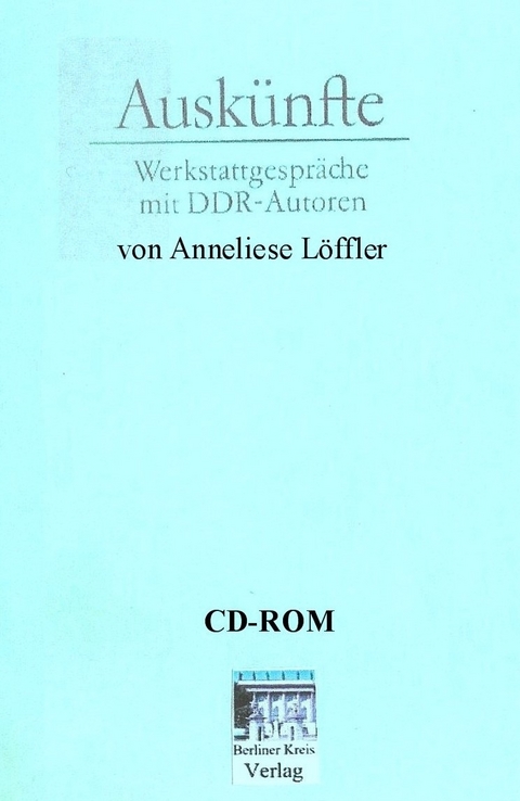 Ausk&uuml;nfte - Anneliese L&ouml;ffler, Eike-J&uuml;rgen Tolzien