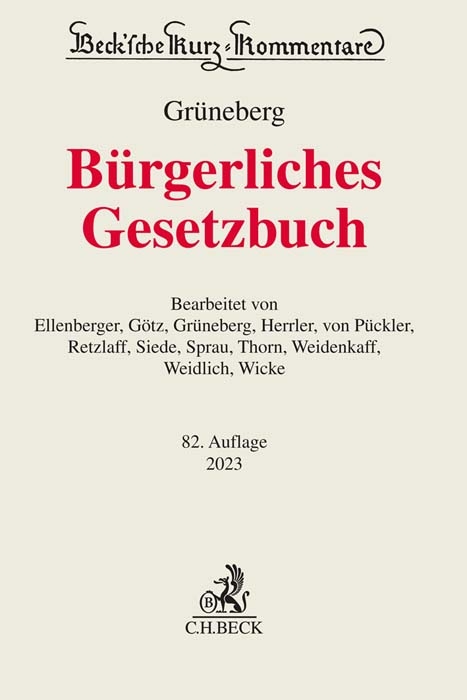 Bürgerliches Gesetzbuch - 