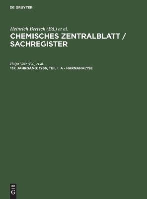 1966, Teil I: A - Harnanalyse - 