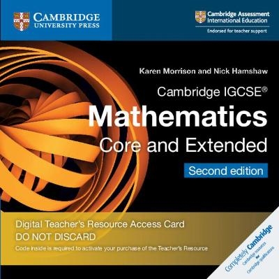 Cambridge IGCSE&reg; Mathematics Core and Extended Cambridge Elevate Teacher's Resource Access Card - Karen Morrison, Nick Hamshaw