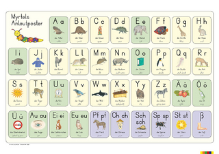 Myrtels Anlautposter deutsch-arabisch
