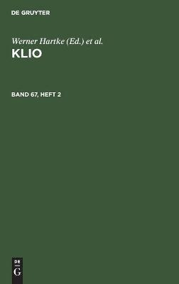 Klio. Band 67, Heft 2 - 