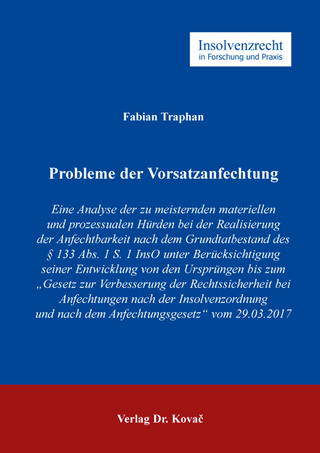 Probleme der Vorsatzanfechtung