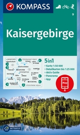 KOMPASS Wanderkarte 9 Kaisergebirge 1:50.000 - 