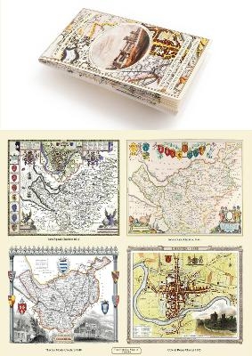 A Cheshire 1611 – 1840 – Fold Up Map that features a collection of Four Historic Maps, John Speed’s County Map 1611, Johan Blaeu’s County Map of 1648, Thomas Moules County Map of 1840 and Cole and Roper’s Plan of the City of Chester 1805.