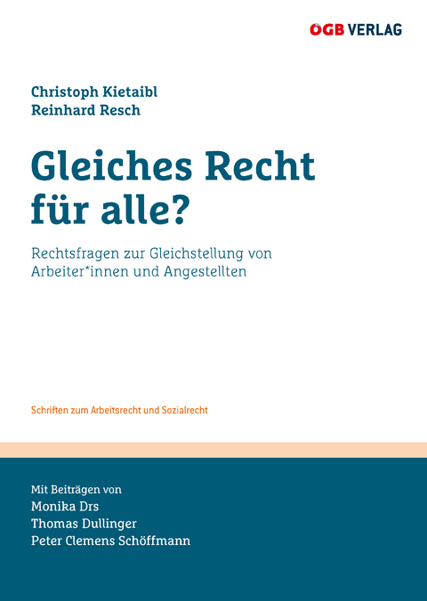 Gleiches Recht f&uuml;r alle? - Peter Sch&ouml;ffmann, Monika Drs, Thomas Dullinger