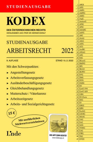 KODEX Studienausgabe Arbeitsrecht 2022