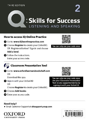 Q: Skills for Success: Level 2: Listening and Speaking Teacher's Access Card - Meg Brooks