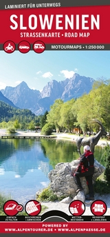 MoTourMaps Slowenien (Julische Alpen &bull; Karawanken) Auto- und Motorradkarte 1:250.000