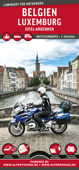 MoTourMaps Belgien &bull; Luxemburg Auto- und Motorradkarte 1:300.000