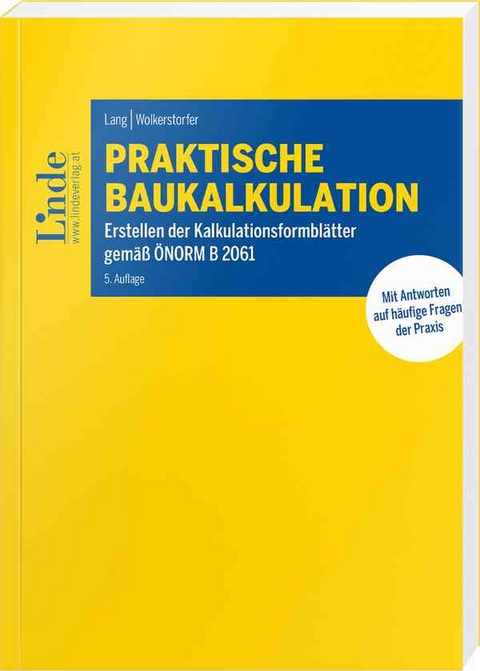Praktische Baukalkulation - Christian Lang, Herbert Wolkerstorfer