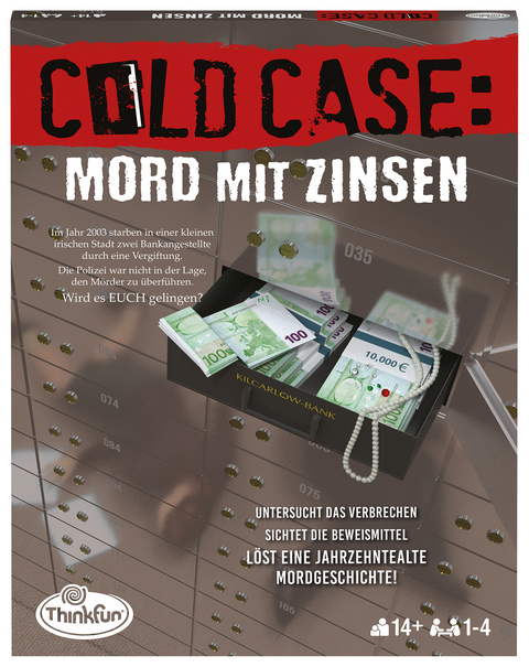 ThinkFun ColdCase: Mord mit Zinsen - Kombinationsspiel ab 14 Jahre