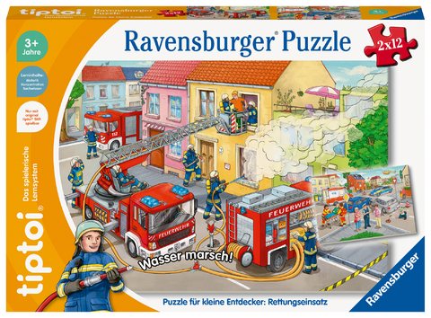 tiptoi&reg; Puzzle f&uuml;r kleine Entdecker: Rettungseinsatz - 2x12 Teile