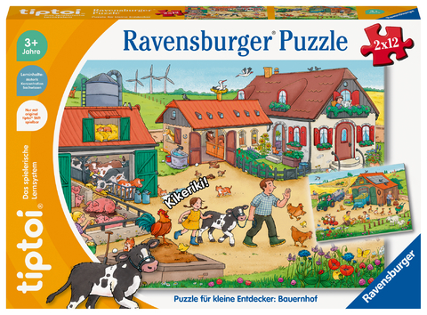 tiptoi&reg; Puzzle f&uuml;r kleine Entdecker: Bauernhof - 2x12 Teile