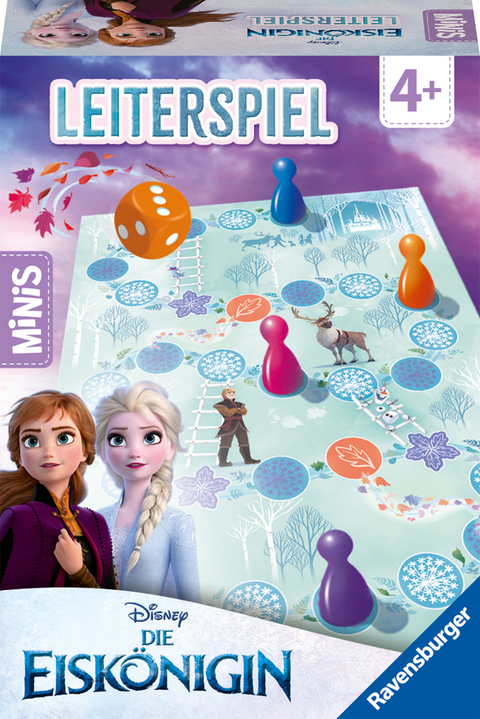 Ravensburger Minis Spiel - 24565 - Disneys Eisk&ouml;nigin Leiterspiel, W&uuml;rfellaufspiel f&uuml;r Kinder ab 4 Jahren