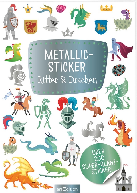 Metallic-Sticker &ndash; Ritter & Drachen