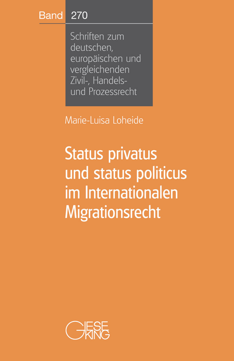 Status privatus und status politicus im Internationalen Migrationsrecht - Marie-Luisa Loheide