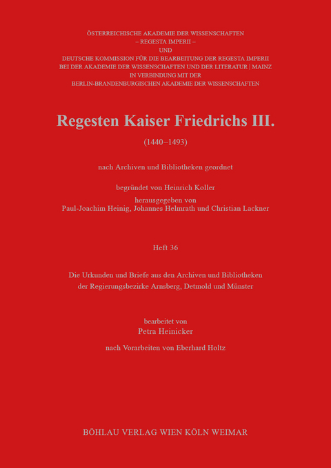 Die Urkunden und Briefe aus den Archiven und Bibliotheken der Regierungsbezirke Arnsberg, Detmold und M&uuml;nster