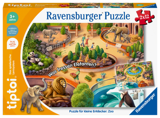 tiptoi® Puzzle für kleine Entdecker: Zoo - 2x12 Teile