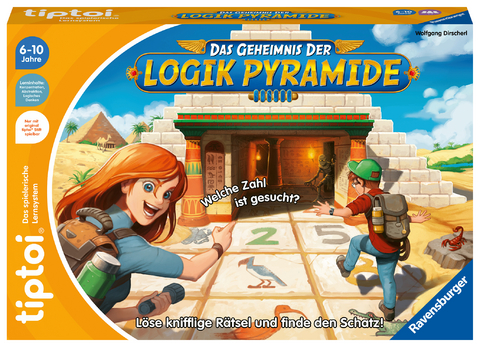 Ravensburger tiptoi Spiel 00120 Das Geheimnis der Logik-Pyramide - Lernspiel ab 6 Jahren, Logikspiel f&uuml;r Jungen und M&auml;dchen, f&uuml;r 1-4 Spieler - Wolfgang Dirscherl