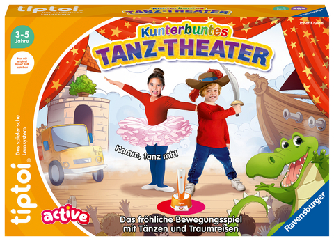 Ravensburger tiptoi&reg; ACTIVE Spiel 00128, Kunterbuntes Tanz-Theater, Bewegungsspiel ab 3 Jahren - Janet Kneisel