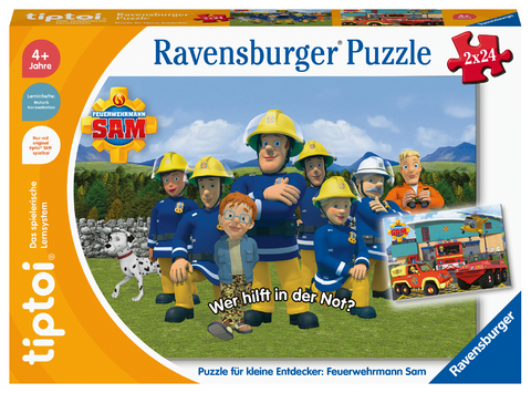 tiptoi&reg; Puzzle f&uuml;r kleine Entdecker: Feuerwehrmann Sam - 2x24 Teile