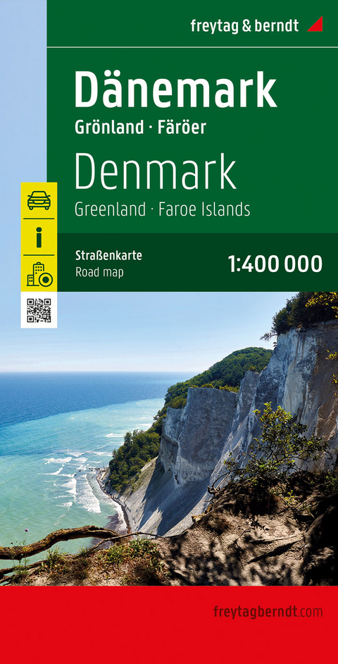 D&auml;nemark, Stra&szlig;enkarte 1:400.000, freytag & berndt