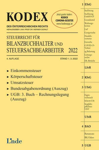 KODEX Steuerrecht für Bilanzbuchhalter und Steuersachbearbeiter 2022