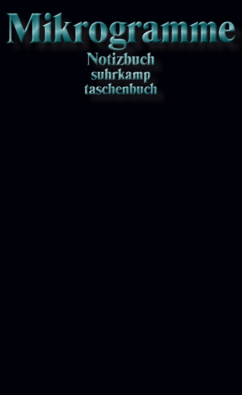 Notizbuch »Mikrogramme«