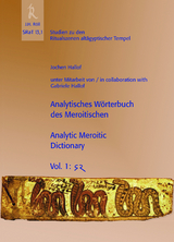 J. Hallof: SRaT 13,1: Analytisches W&ouml;rterbuch des Meroitischen / Analytic Meroitic Dictionary, Vol 1 - Jochen Hallof