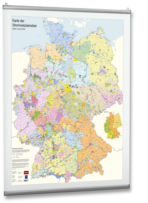 Karte der Stromnetzbetreiber 2022