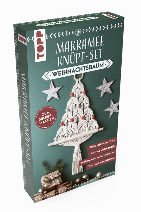 Makramee Kn&uuml;pf-Set Weihnachtsbaum - Sema Kaya