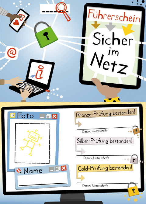 Sicher im Netz - Klassensatz F&uuml;hrerscheine - Babett Kurzius-Beuster