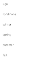 Ugo Rondinone &ndash; winter, spring, summer, fall - James Cahill, Marlo Saalmink, Nina Schedlmayer, Erik Verhagen