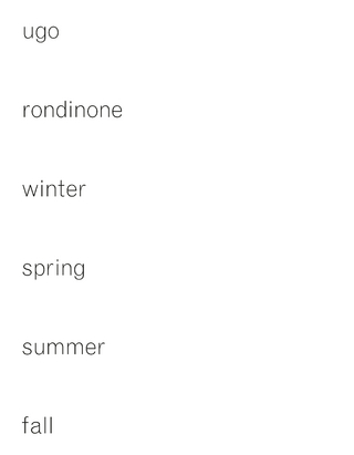 Ugo Rondinone – winter, spring, summer, fall