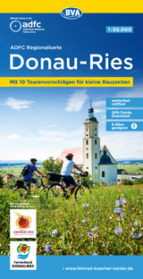 ADFC-Regionalkarte Donau-Ries, 1:50.000, mit Tagestourenvorschl&auml;gen, rei&szlig;- und wetterfest, E-Bike-geeignet, GPS-Tracks Download