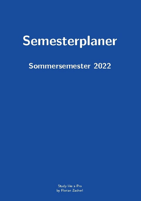 Pro-Semesterplaner (L, blau) - Florian Zacherl