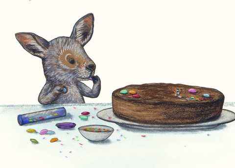 Geburtstagskuchen Postkarte VE 1 = 10 - Kathrin Schärer