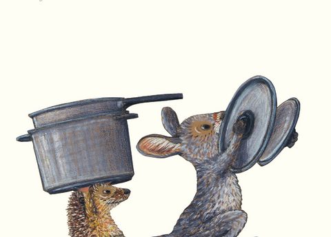 Einladung zum Essen Postkarte VE 1 = 10 - Kathrin Sch&auml;rer