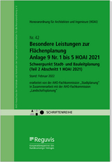 Besondere Leistungen zur Fl&auml;chenplanung &ndash; Anlage 9 Nr. 1 bis 5 HOAI 2021 &ndash; Schwerpunkt Stadt- und Bauleitplanung (Teil 2 Abschnitt 1 HOAI 2021)