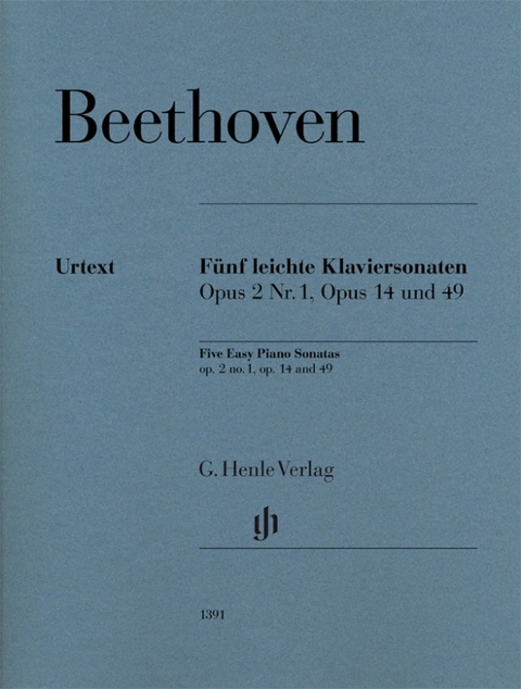 Ludwig van Beethoven - F&uuml;nf leichte Klaviersonaten - 