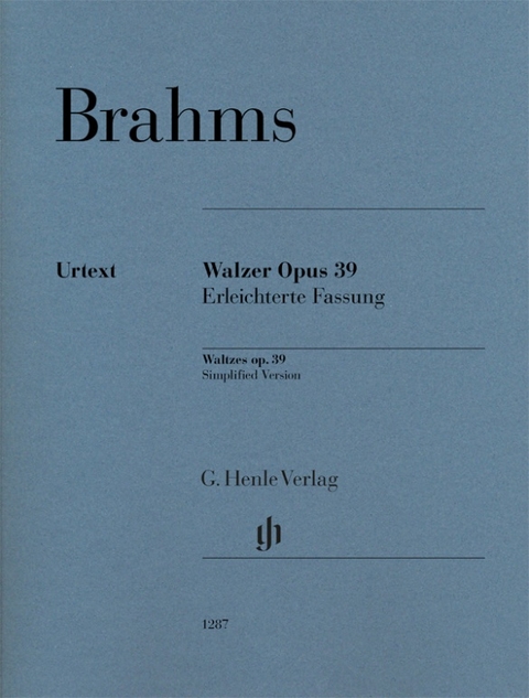 Johannes Brahms - Walzer op. 39 &ndash; Erleichterte Fassung - 