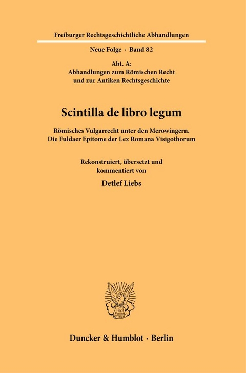 Scintilla de libro legum. - Detlef Liebs