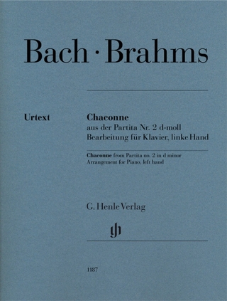 Johannes Brahms - Chaconne aus der Partita Nr. 2 d-moll, Bearbeitung für Klavier, linke Hand