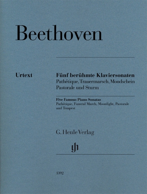 Ludwig van Beethoven - F&uuml;nf ber&uuml;hmte Klaviersonaten - 