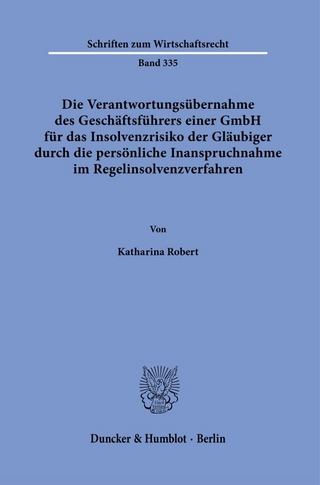 Die Verantwortungsübernahme des Geschäftsführers einer GmbH für das Insolvenzrisiko der Gläubiger durch die persönliche Inanspruchnahme im Regelinsolvenzverfahren.