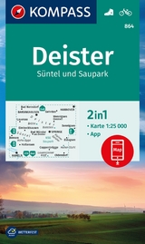 KOMPASS Wanderkarte 864 Deister, Süntel und Saupark 1:25.000 - 