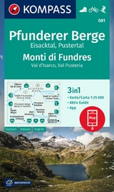 KOMPASS Wanderkarte 081 Pfunderer Berge/Monti di Fundres 1:25.000 - 