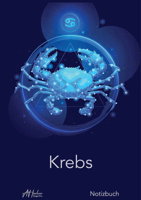 Sternzeichen Krebs Notizbuch | Designed by Alfred Herler -  Herler Books&trade;