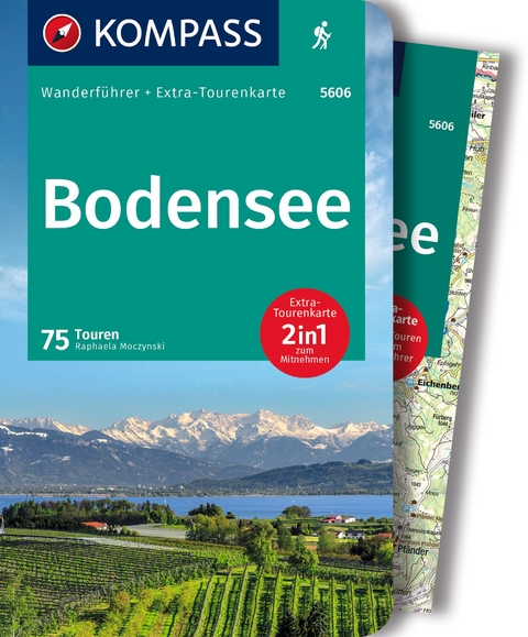 KOMPASS Wanderführer Bodensee, 75 Touren mit Extra-Tourenkarte - Raphaela Moczynski